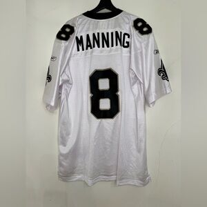 New Orleans Saints Archie Manning #8 Mesh Screenprint Reebok Football Jersey L